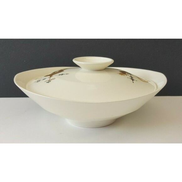 Edwin Knowles Weather Vane Rooster 11" Covered Vegetable Bowl w/Lid #K-5240 MCM - Picture 2 of 10